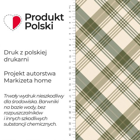 KRATA, ZIMOWA OPOWIEŚĆ Tkanina dekoracyjna NINA WODOODPORNA, 160cm, kolor 002 zielony DBN355/NIW/002/160000/1