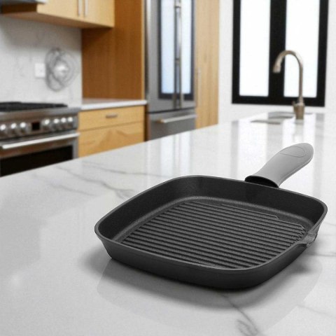 PATELNIA GRILLOWA ŻELIWNA 24cm Z SILIKONOWĄ NAKŁADKĄ 2668