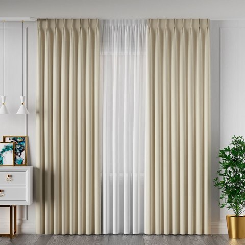 SERINA Tkanina dekoracyjna, wysokość 300cm, kolor 016 kremowy 318744/TDP/016/000300/1