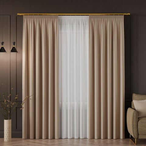 SERINA Tkanina dekoracyjna, wysokość 300cm, kolor 021 nude 318744/TDP/021/000300/1