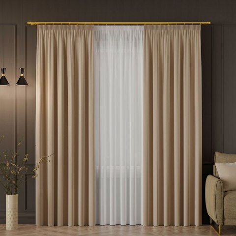 SERINA Tkanina dekoracyjna, wysokość 300cm, kolor 022 jasny ciepły beżowy 318744/TDP/022/000300/1