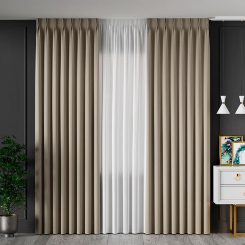 SERINA Tkanina dekoracyjna, wysokość 300cm, kolor 024 chłodny jasny beżowy 318744/TDP/024/000300/1