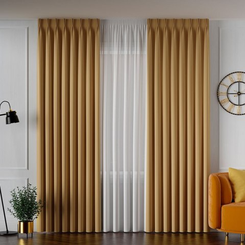 SERINA Tkanina dekoracyjna, wysokość 300cm, kolor 027 kremowożółty 318744/TDP/027/000300/1