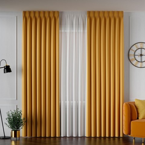 SERINA Tkanina dekoracyjna, wysokość 300cm, kolor 032 żółty 318744/TDP/032/000300/1