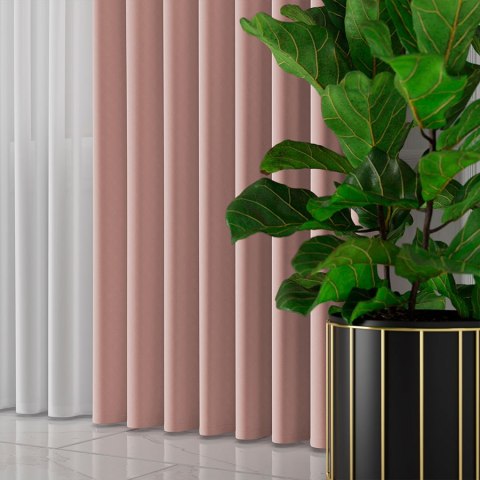 SERINA Tkanina dekoracyjna, wysokość 300cm, kolor 044 pudrowy róż 318744/TDP/044/000300/1