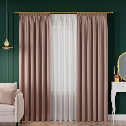 SERINA Tkanina dekoracyjna, wysokość 300cm, kolor 046 ciemny pastelowy łososiowy 318744/TDP/046/000300/1