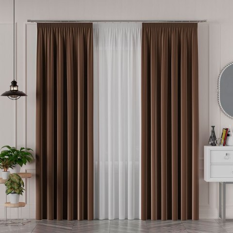 SERINA Tkanina dekoracyjna, wysokość 300cm, kolor 047 ciepły brązowy 318744/TDP/047/000300/1