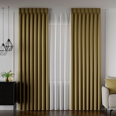 SERINA Tkanina dekoracyjna, wysokość 300cm, kolor 060 ciemny oliwkowy 318744/TDP/060/000300/1