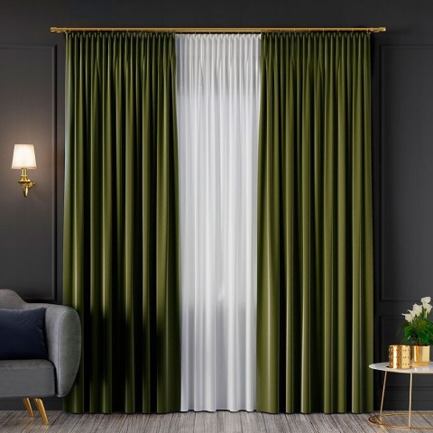 SERINA Tkanina dekoracyjna, wysokość 300cm, kolor 062 chłodny zielony 318744/TDP/062/000300/1