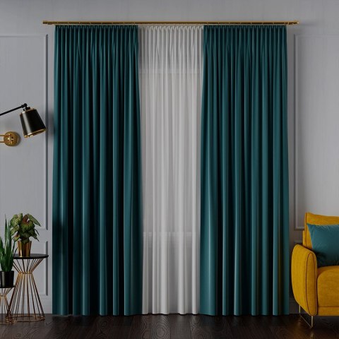 SERINA Tkanina dekoracyjna, wysokość 300cm, kolor 069 ciemny petrol 318744/TDP/069/000300/1