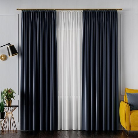 SERINA Tkanina dekoracyjna, wysokość 300cm, kolor 070 ciemny granatowy 318744/TDP/070/000300/1