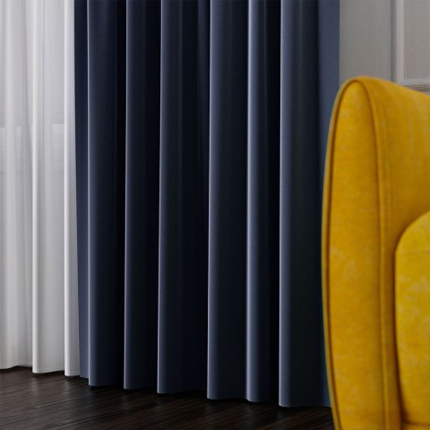 SERINA Tkanina dekoracyjna, wysokość 300cm, kolor 070 ciemny granatowy 318744/TDP/070/000300/1