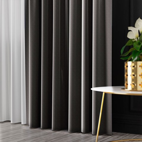 SERINA Tkanina dekoracyjna, wysokość 300cm, kolor 086 stalowy szary 318744/TDP/086/000300/1