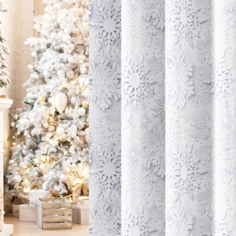 ŚNIEŻYNKI Tkanina dekoracyjna NINA WODOODPORNA, 160cm, kolor 001 biały DBN362/NIW/001/160000/1