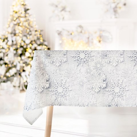 ŚNIEŻYNKI Tkanina dekoracyjna NINA WODOODPORNA, 160cm, kolor 001 biały DBN362/NIW/001/160000/1