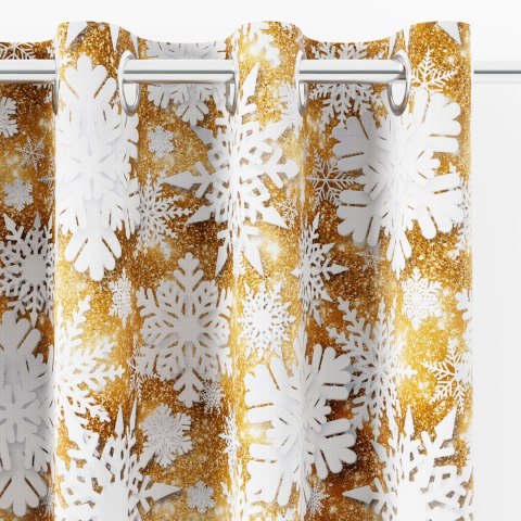 ŚNIEŻYNKI Tkanina dekoracyjna NINA WODOODPORNA, 160cm, kolor 008 złoty DBN362/NIW/008/160000/1