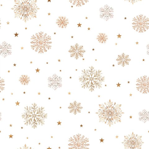 ŚNIEŻYNKI, ZIMOWA OPOWIEŚĆ Tkanina dekoracyjna NINA WODOODPORNA, 160cm, kolor 001 biały DBN363/NIW/001/160000/1