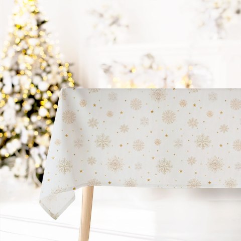 ŚNIEŻYNKI, ZIMOWA OPOWIEŚĆ Tkanina dekoracyjna NINA WODOODPORNA, 160cm, kolor 001 biały DBN363/NIW/001/160000/1