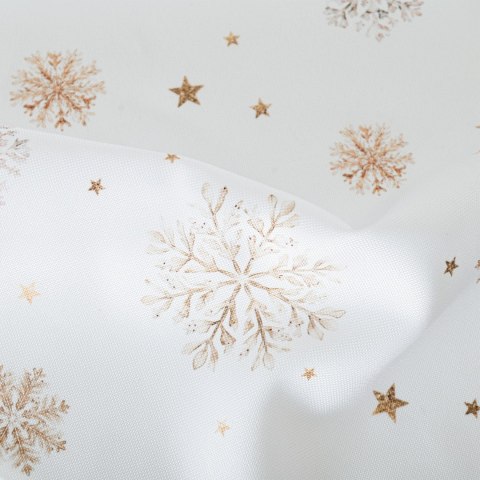 ŚNIEŻYNKI, ZIMOWA OPOWIEŚĆ Tkanina dekoracyjna NINA WODOODPORNA, 160cm, kolor 001 biały DBN363/NIW/001/160000/1