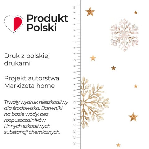 ŚNIEŻYNKI, ZIMOWA OPOWIEŚĆ Tkanina dekoracyjna NINA WODOODPORNA, 160cm, kolor 001 biały DBN363/NIW/001/160000/1