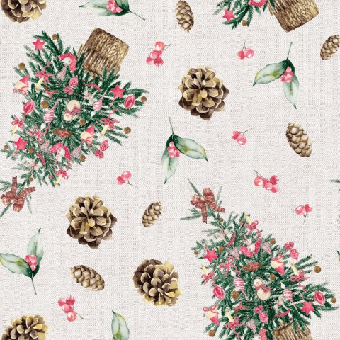 ŚWIĘTA 047 Tkanina dekoracyjna świąteczna, typu TZ7030, szerokość 140cm, kolor 001 TZ0047/TDM/001/140000/1