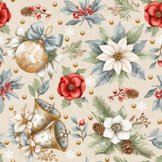 ŚWIĘTA 048 Tkanina dekoracyjna świąteczna, typu TZ7030, szerokość 140cm, kolor 001 TZ0048/TDM/001/140000/1