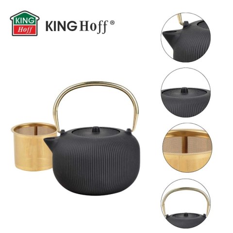 ZAPARZACZ ŻELIWNY IMBRYK 1L Z FILTREM KINGHOFF KH-1931