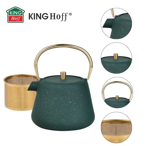 ZAPARZACZ ŻELIWNY IMBRYK 1L Z FILTREM KINGHOFF KH-1933