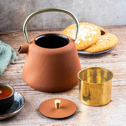 ZAPARZACZ ŻELIWNY IMBRYK 1L Z FILTREM KINGHOFF KH-1934