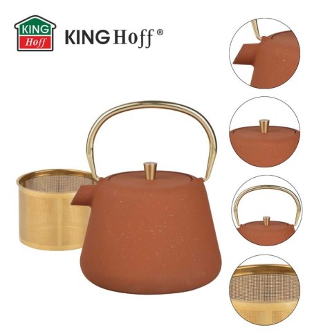 ZAPARZACZ ŻELIWNY IMBRYK 1L Z FILTREM KINGHOFF KH-1934