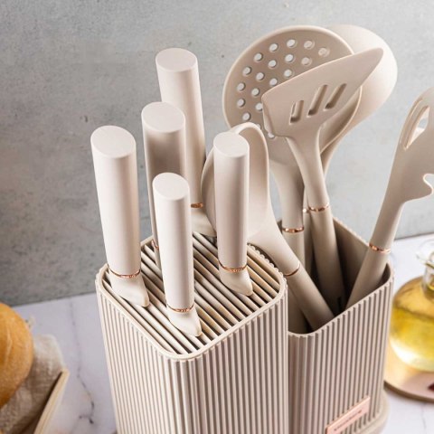 ZESTAW NOŻY I PRZYBORÓW KUCHENNYCH Z DESKĄ W STOJAKU KLAUSBERG KB-7935