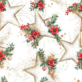 ZŁOTE GWIAZDY Tkanina dekoracyjna NINA WODOODPORNA, 160cm, kolor 001 biały DBN369/NIW/001/160000/1