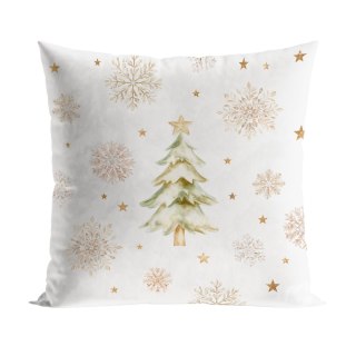 CHOINKI, ZIMOWA OPOWIEŚĆ Poszewka dekoracyjna VELVET, 40x40cm, kolor 001 biały PBN336/POP/001/040040/1