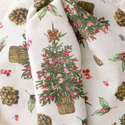 ŚWIĘTA 047 Tkanina dekoracyjna świąteczna, typu TZ7030, szerokość 140cm, kolor 001 TZ0047/TDM/001/140000/1