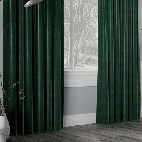 VELVI Tkanina dekoracyjna, wysokość 300cm, kolor 010 ciemny zielony; butelkowy VELVI0/TDP/010/000300/1