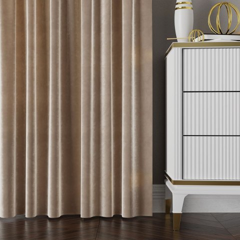 VELVI Tkanina dekoracyjna, wysokość 300cm, kolor 015 ciemny kremowy VELVI0/TDP/015/000300/1