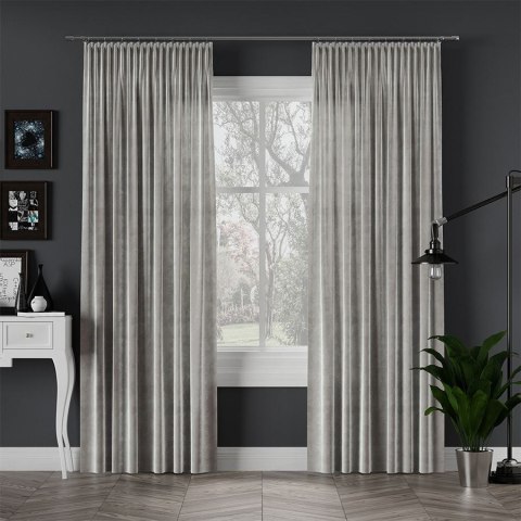 VELVI Tkanina dekoracyjna, wysokość 300cm, kolor 020 szary VELVI0/TDP/020/000300/1