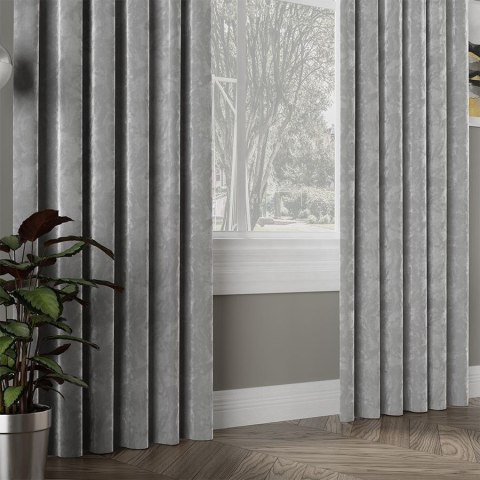 VELVI Tkanina dekoracyjna, wysokość 300cm, kolor 022 chłodny szary VELVI0/TDP/022/000300/1