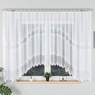 Firanka gotowa żakardowa VIOLETTA 160x420 cm kolor biały