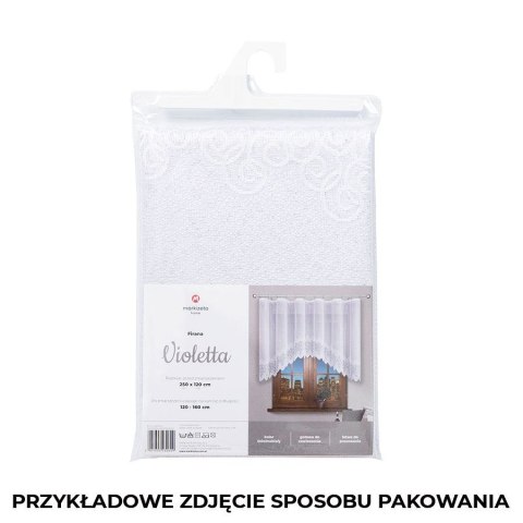Firanka gotowa żakardowa VIOLETTA 160x420 cm kolor biały