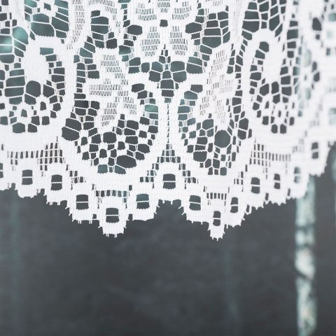 BERENIKA Firanka żakardowa gotowa, szerokość 430 x wysokość 160cm, kolor 001 biały 004304/FBL/001/430160/1