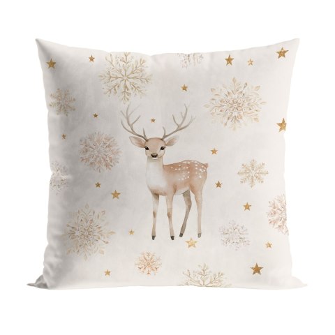 JELONKI, ZIMOWA OPOWIEŚĆ Poszewka dekoracyjna VELVET, 40x40cm, kolor 004 beżowy PBN346/POP/004/040040/1