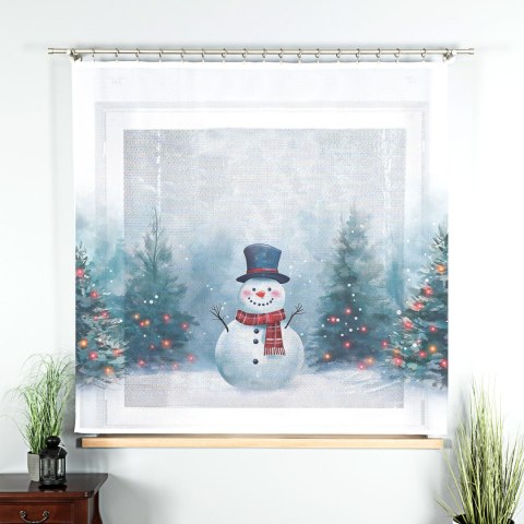 BAŁWANEK, BAJKOWE ŚWIĘTA Panel firanowy, szerokość 150 x wysokość 170cm, tkanina Etamina, kolor 001 biały DBN331/ETM/001/155000/