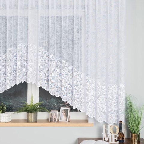 KINGA Firanka żakardowa gotowa, szerokość 530 x wysokość 160cm, kolor 001 biały 023391/FBL/001/530160/1