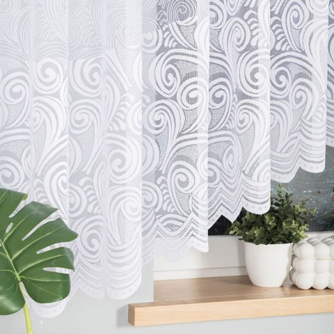 KINGA Firanka żakardowa gotowa, szerokość 530 x wysokość 160cm, kolor 001 biały 023391/FBL/001/530160/1