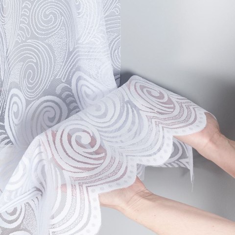 KINGA Firanka żakardowa gotowa, szerokość 530 x wysokość 160cm, kolor 001 biały 023391/FBL/001/530160/1