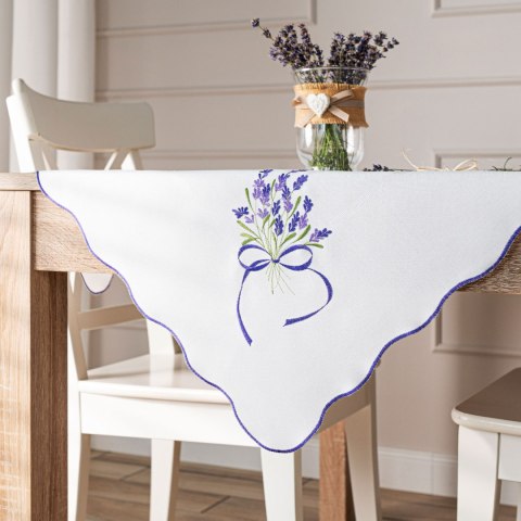 LAWENDOWA POLANA Serweta z haftem, szerokość 85cm x wysokość 85cm, kolor 001 biały 291771/KSP/001/085085/1