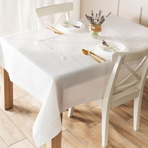 MODENA Obrus z gipiurą, szerokość 140cm x wysokość 180cm, kolor 001 biały 202725/KSP/L01/140180/1