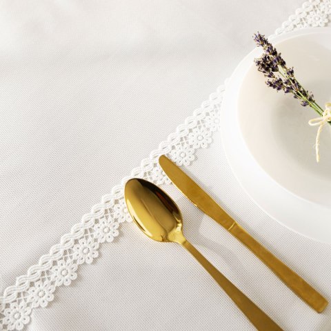 MODENA Obrus z gipiurą, szerokość 140cm x wysokość 180cm, kolor 001 biały 202725/KSP/L01/140180/1