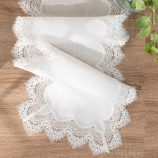 SERENA Bieżnik z gipiurą, szerokość 38cm x wysokość 160cm, kolor 001 biały 202531/KSP/001/038160/1